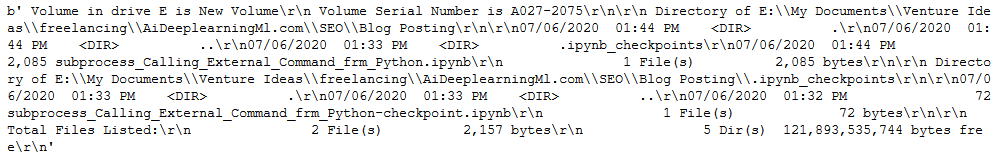 Calling an external command from Python